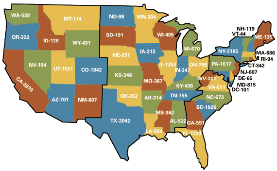 USA Map of Toxic Sites